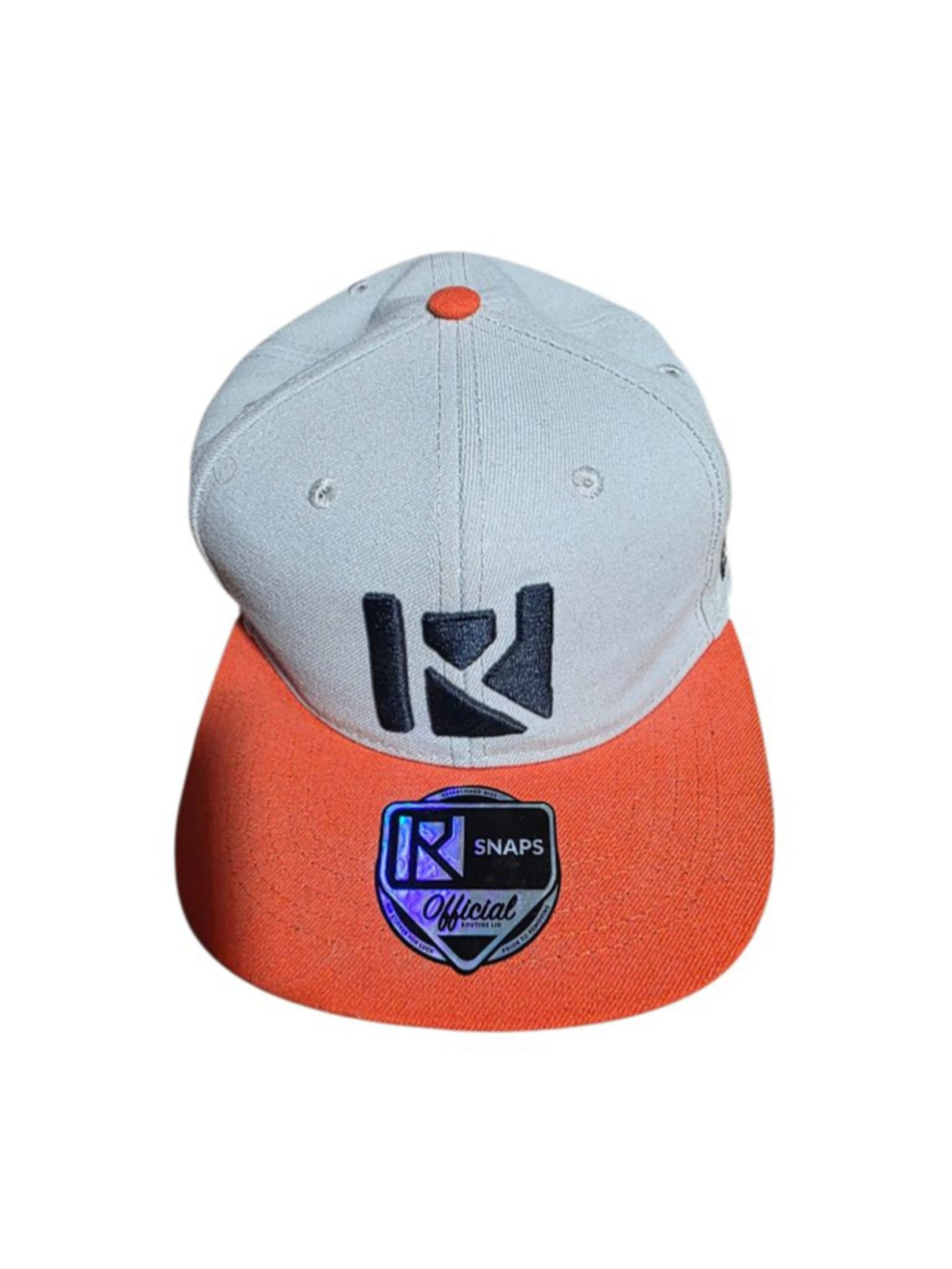 Men's Routine Gray Orange Baseball Cap One Size